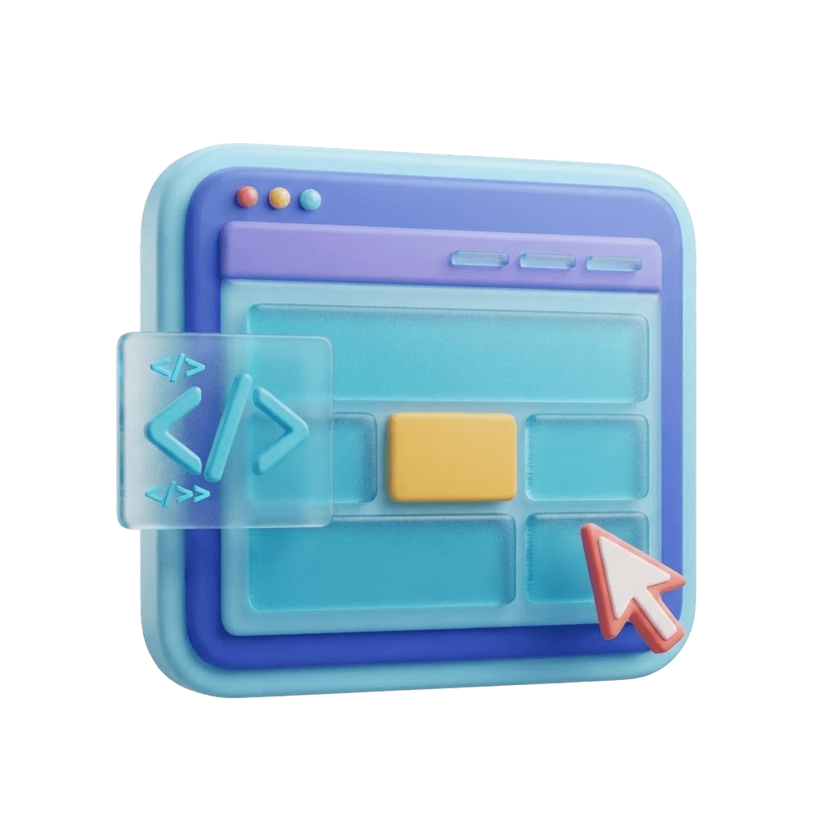 Icon representing web application development